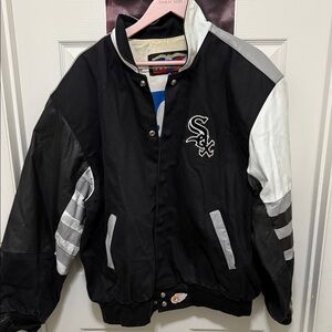 Vintage White Sox leather jacket